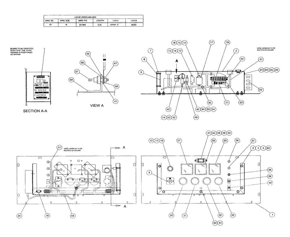 Control Panel Diagram and Parts List for 4064-0  Generac Generator