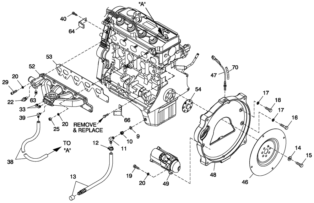Engine Common Parts 2.4l G2 Diagram and Parts List for ST04524ANSN (5509894 - 5644769)(2009) Generac Generator