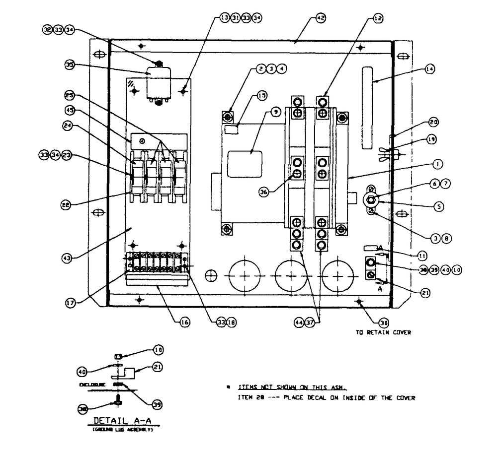 Transfer Switch Diagram and Parts List for 0753-1  Generac Generator