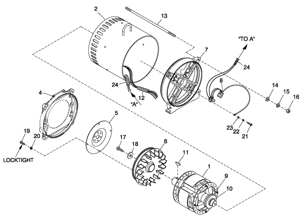Cpl Alternator Direct Excitation Diagram and Parts List for 0052130 (4321570 - 4328805)(2005) Generac Generator
