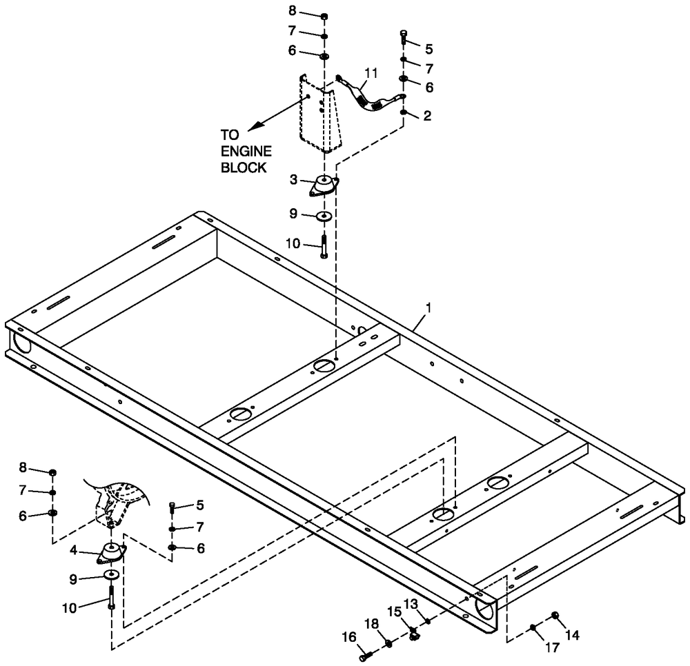 Mounting Base Diagram and Parts List for ST02516ANAN (4661570 - 4734567)(2007) Generac Generator