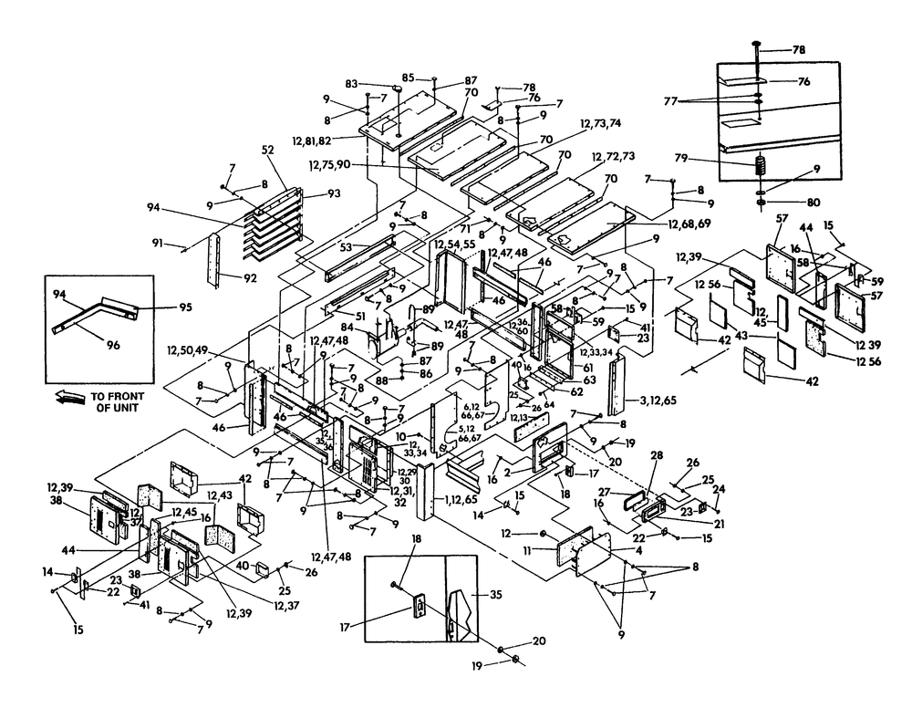 Compartment Diagram and Parts List for 9516-0  Generac Generator