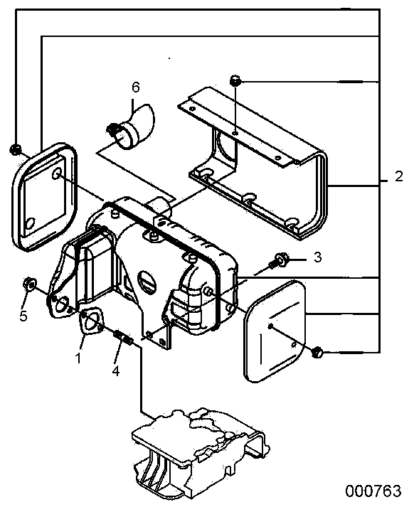 Exhaust Muffler Diagram and Parts List for 0068640 (9865295 - 9878373)(2015) Generac Generator