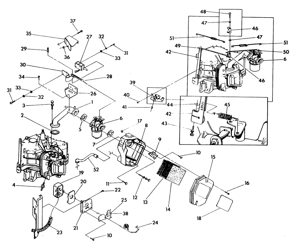 Engine Accessories Diagram and Parts List for 9712-0  Generac Generator