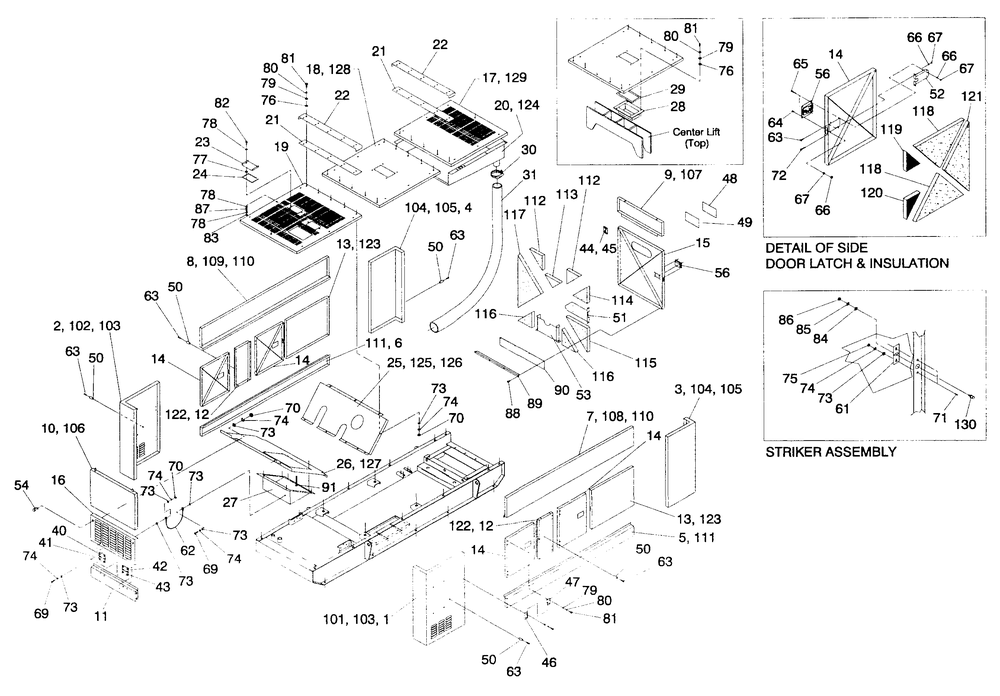 Compartment Diagram and Parts List for 4065-1  Generac Generator