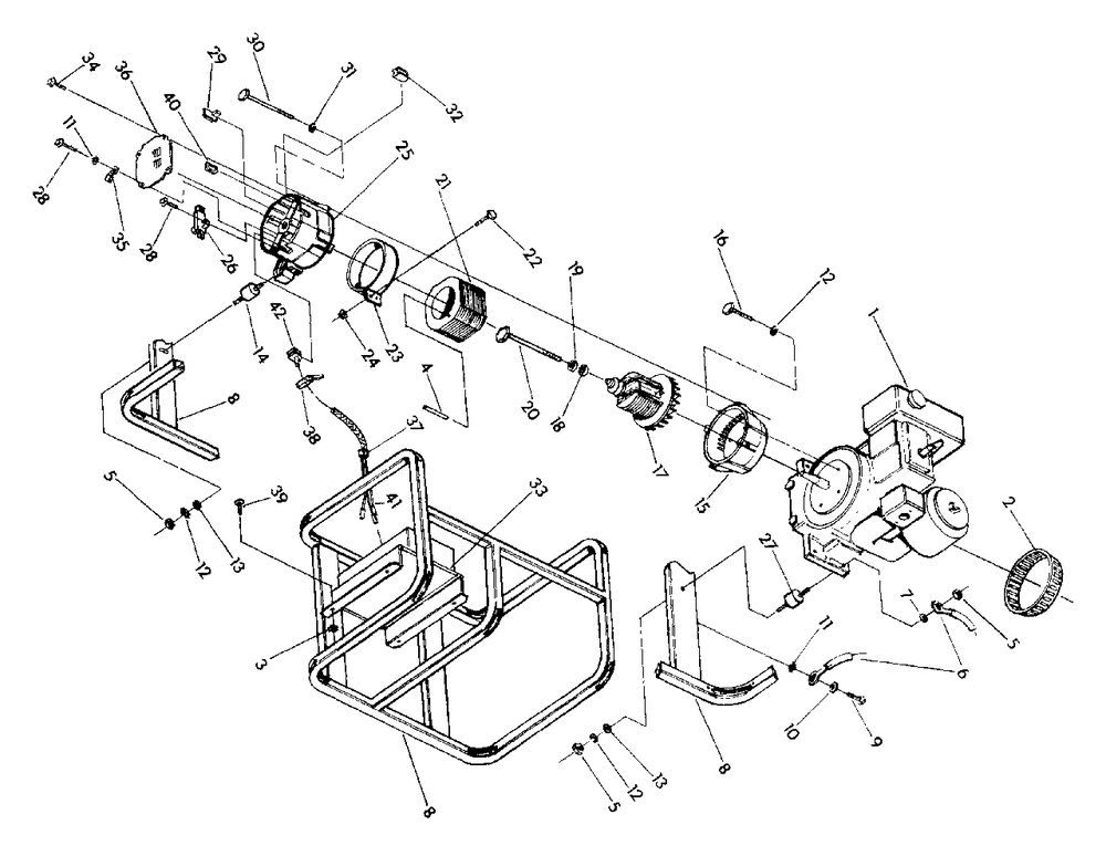 Et-2100 Ac Generator Diagram and Parts List for ET2100 (5559-1)(5559-1) Generac Generator