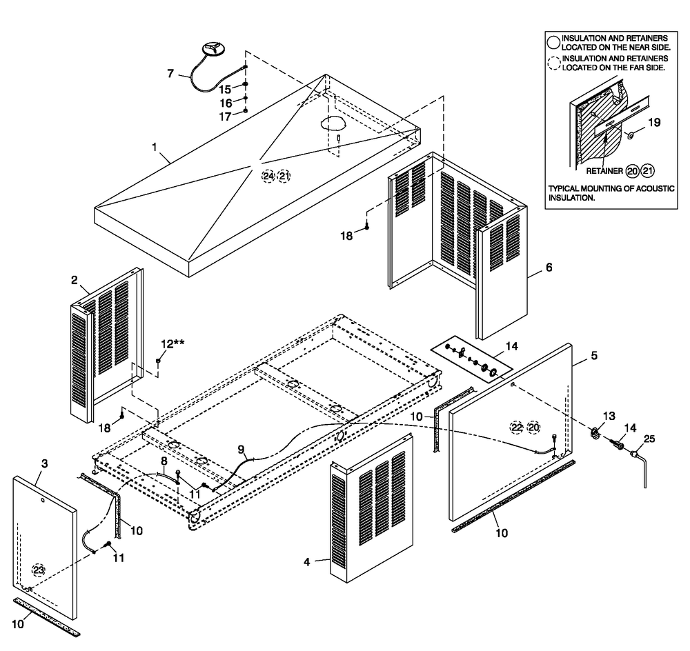 Enclosure C1 Cpl Diagram and Parts List for 0052130 (4321570 - 4328805)(2005) Generac Generator