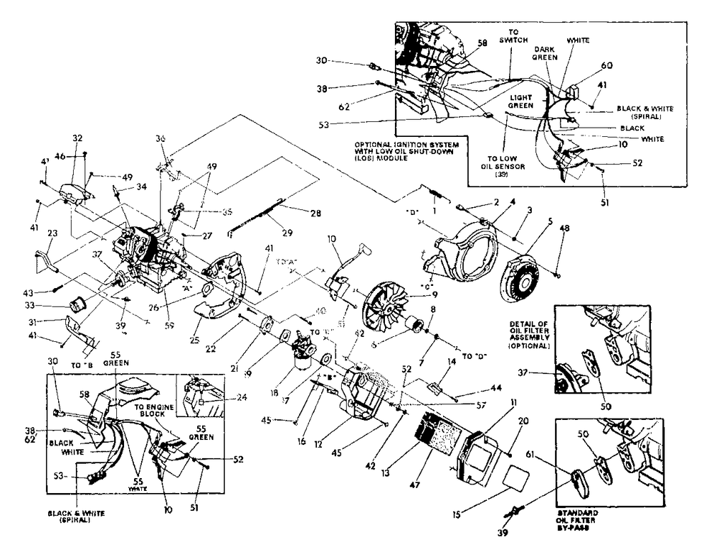 Engine Trim Parts Diagram and Parts List for MC6500 (9805-0)(9805-0) Generac Generator