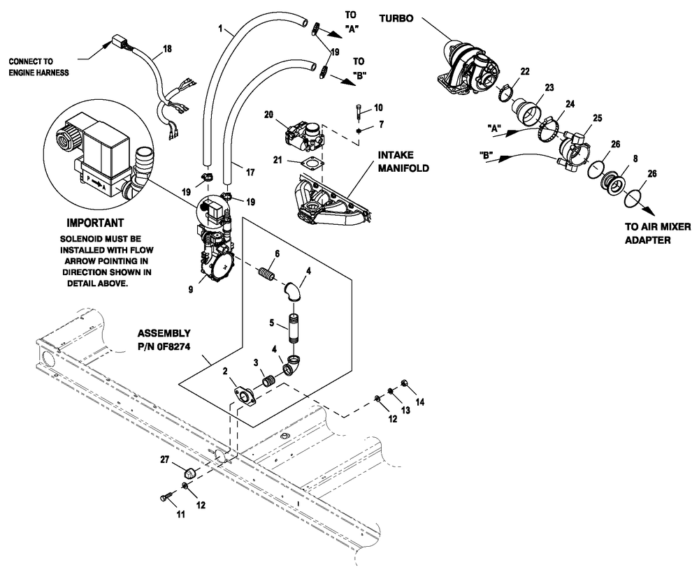 Fuel System Ng 2.4l 60kw Diagram and Parts List for ET06024KNSX (5959464 - 6152116)(2010) Generac Generator