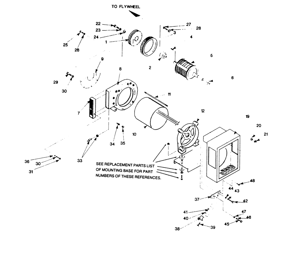 Stator Assembly Diagram and Parts List for 9303-8  Generac Generator