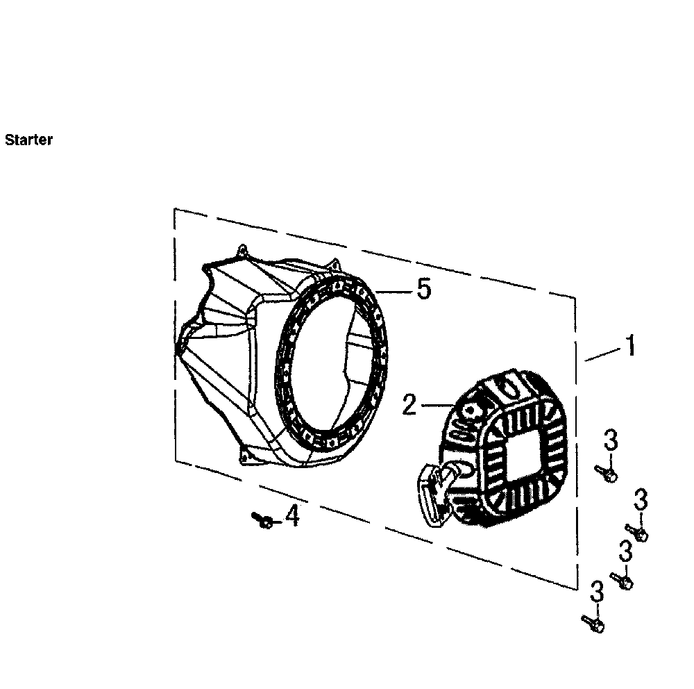 Starter Diagram and Parts List for 006436-0  Generac Pressure Washer