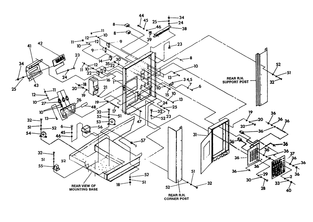 Receptacle Panel Diagram and Parts List for 9516-0  Generac Generator