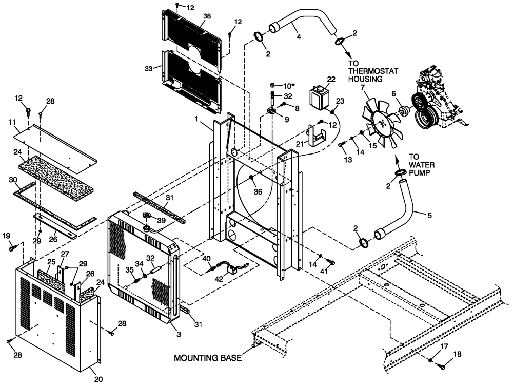 Ev Cool Pkg 3.0l C2 Diagram and Parts List for 0052200 (4250251 - 4278341)(2005) Generac Generator