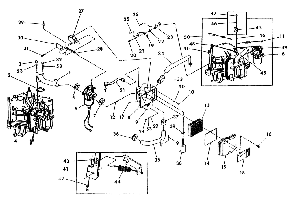 Engine Accessories Diagram and Parts List for 0862-0  Generac Generator