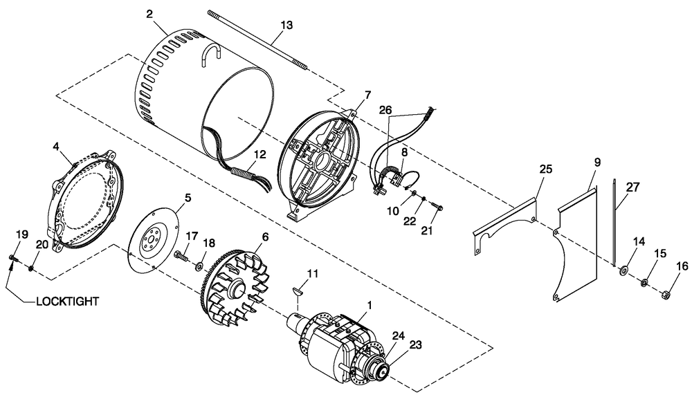 Cpl Alternator Direct Excitation Diagram and Parts List for QT02524ANANA (4911910)(2007) Generac Generator