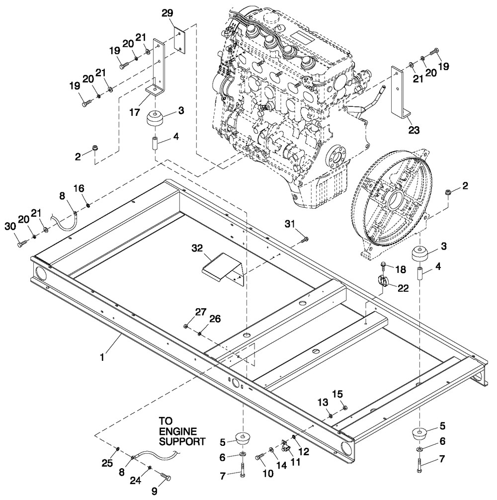 Mounting Base 2.4l C2 Diagram and Parts List for ET04524ANSC (6091686 - 6940396)(2012) Generac Generator