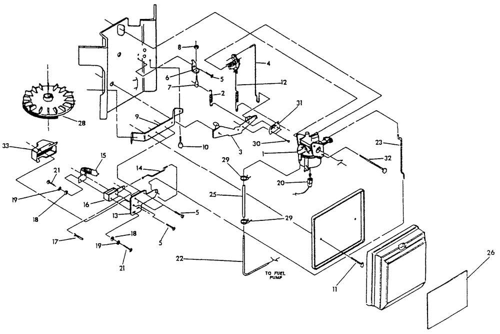 Carburetor And Air Cleaner Diagram and Parts List for 9600-3  Generac Generator