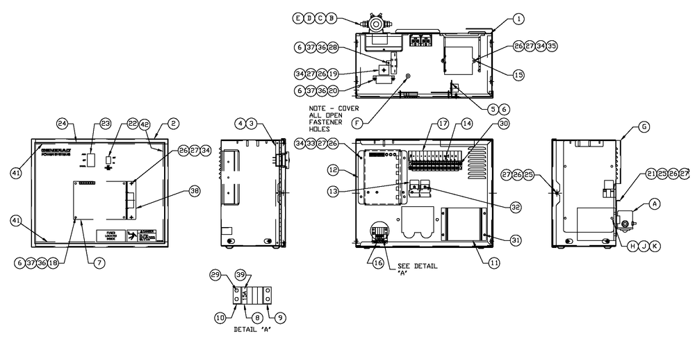 R-100 1800 Rpm 3.0/3.9l Diagram and Parts List for 0052200 (4250251 - 4278341)(2005) Generac Generator