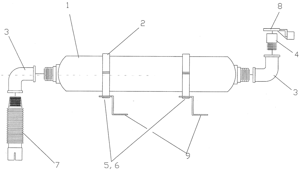 Muffler Diagram and Parts List for 0043730 (326497 - 3536030)(2014) Generac Generator