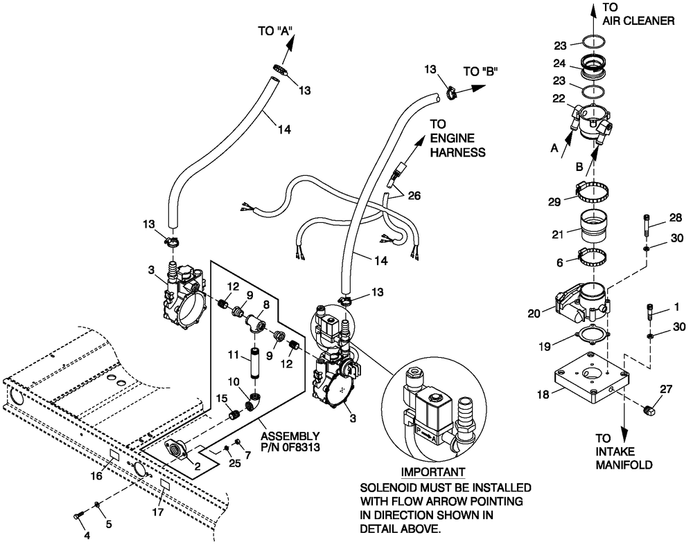 Ev Fuel System Lpv 4.6l 80kw Diagram and Parts List for QT08046GNAN (5181125 - 5364473)(2009) Generac Generator
