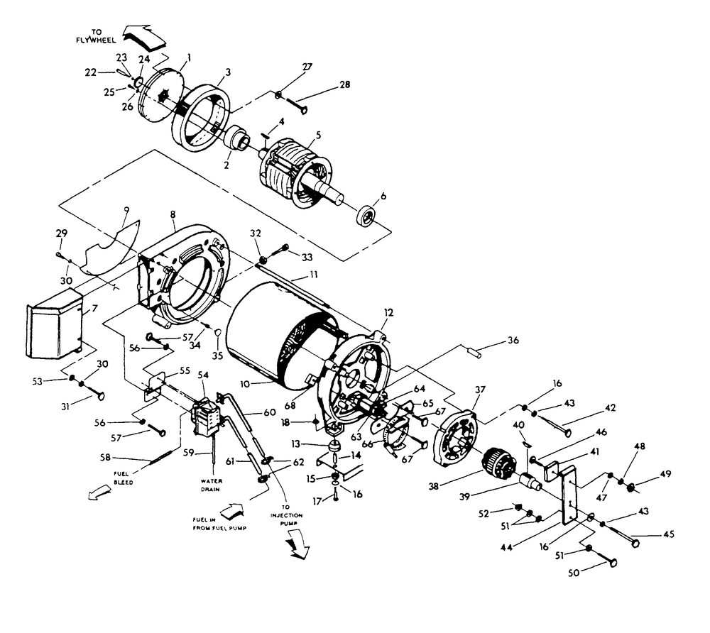 Generator Diagram and Parts List for 9607-0  Generac Generator
