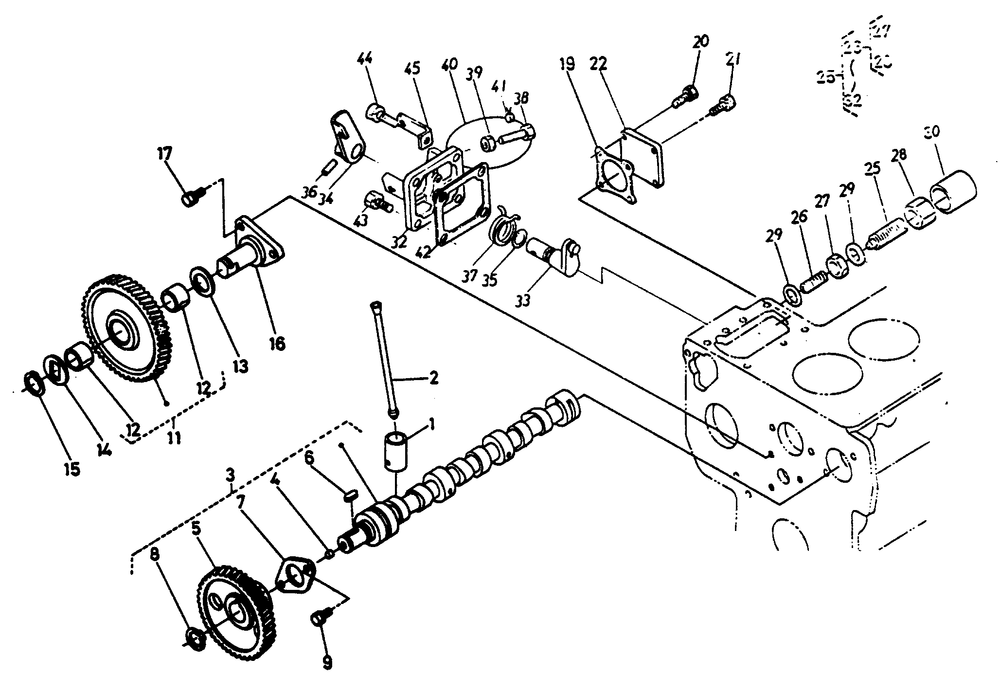 Crankshaft Diagram and Parts List for 1011-C  Generac Welder