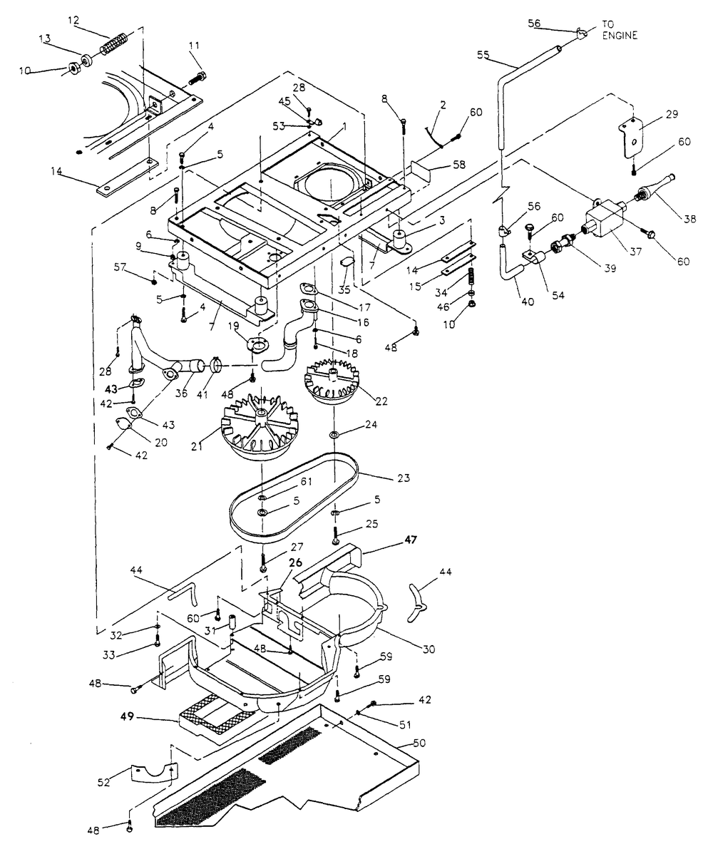 Base And Pulleys Diagram and Parts List for 0916-1  Generac Generator