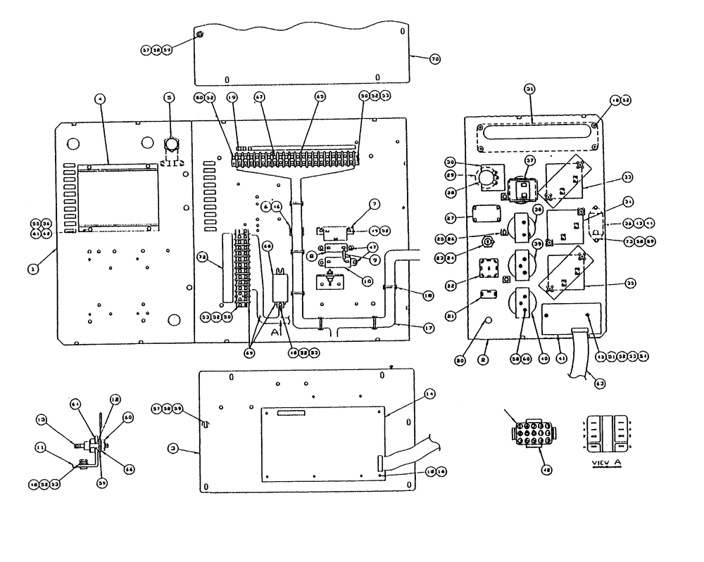 Control Panel Diagram and Parts List for 9303-6  Generac Generator