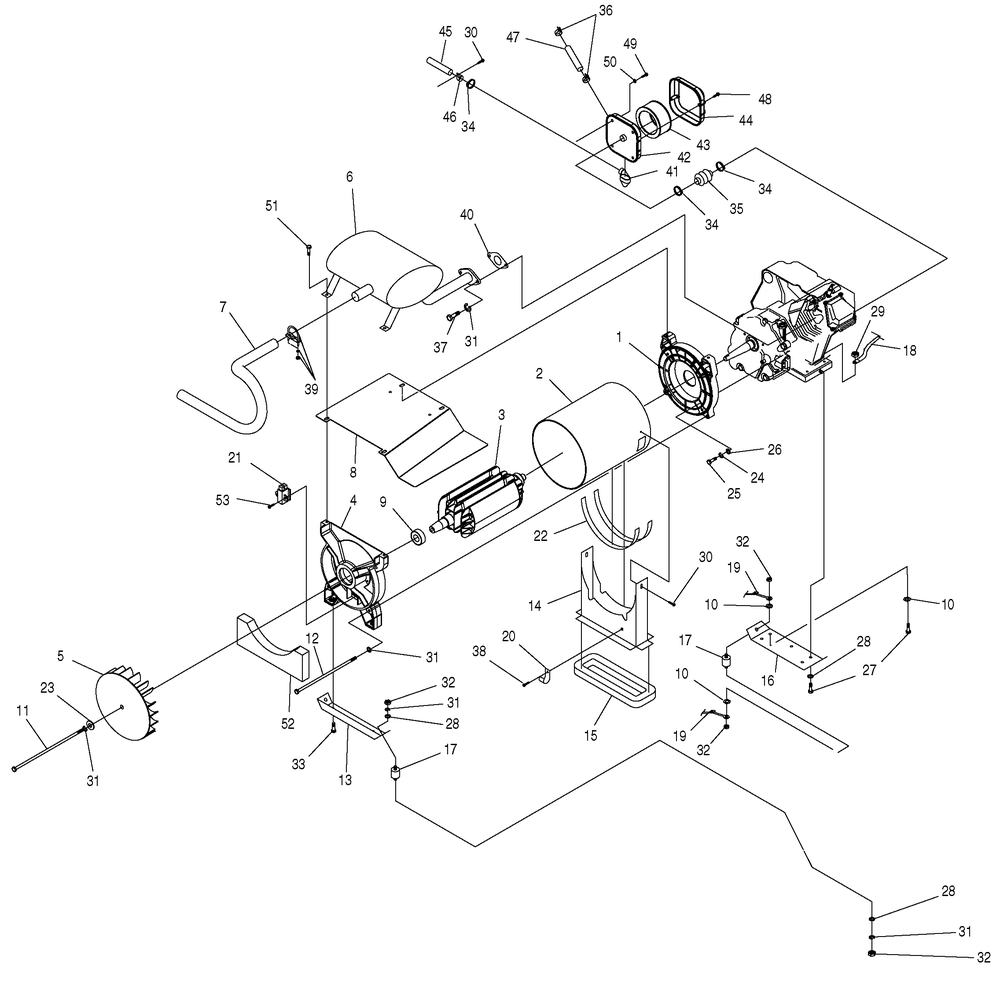 Generator 2 Diagram and Parts List for 0044563 (4117596 - 4138949)(2005) Generac Generator