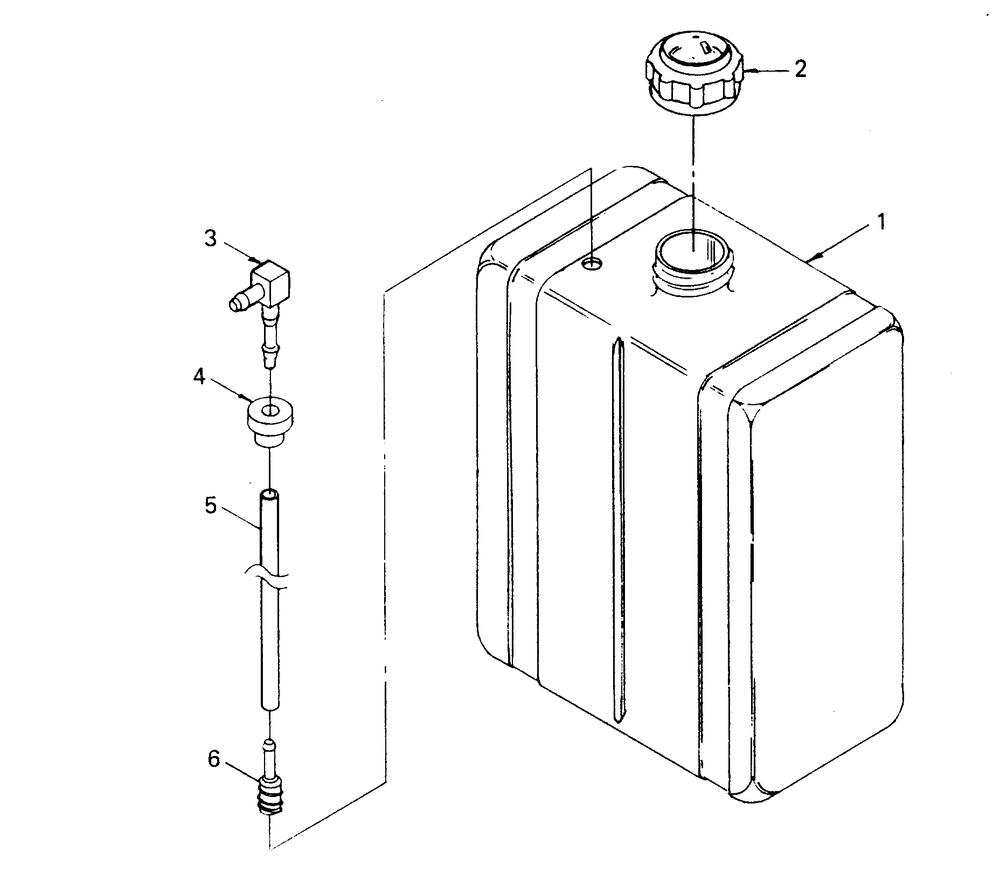 Fuel Tank Diagram and Parts List for 8364-0  Generac Welder