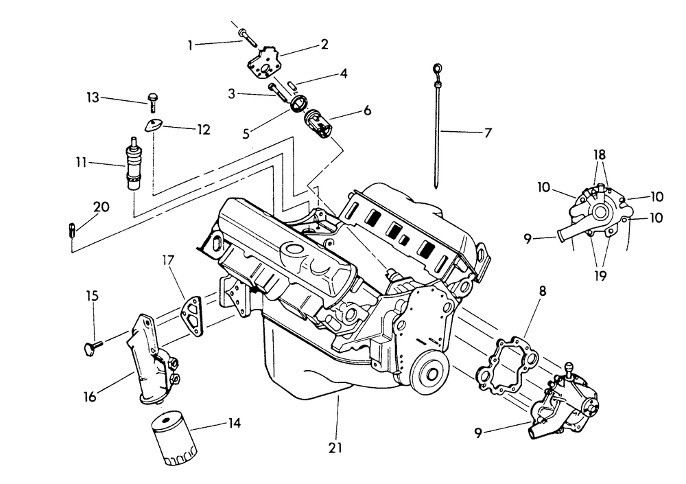 4.3 Liter Engine (Part 1) Diagram and Parts List for 9134-2  Generac Generator