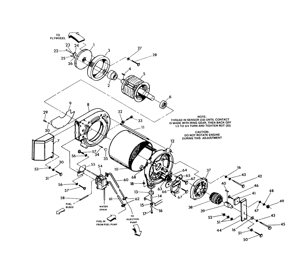 Generator Diagram and Parts List for 9134-5  Generac Generator