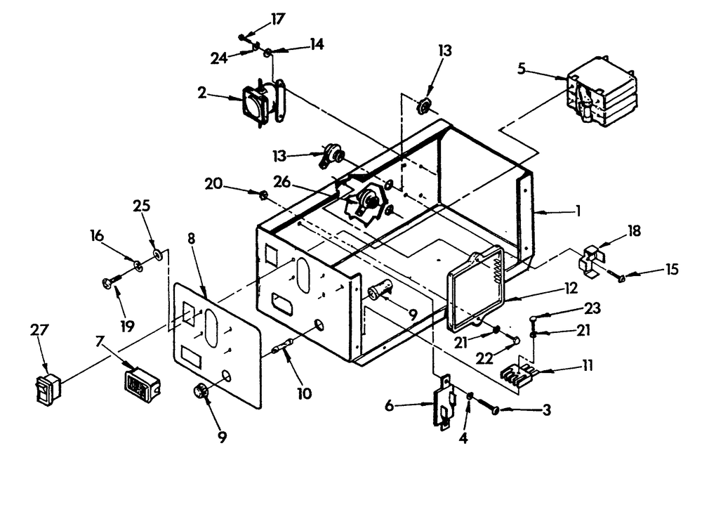 Control Panel Diagram and Parts List for 9653-1  Generac Generator