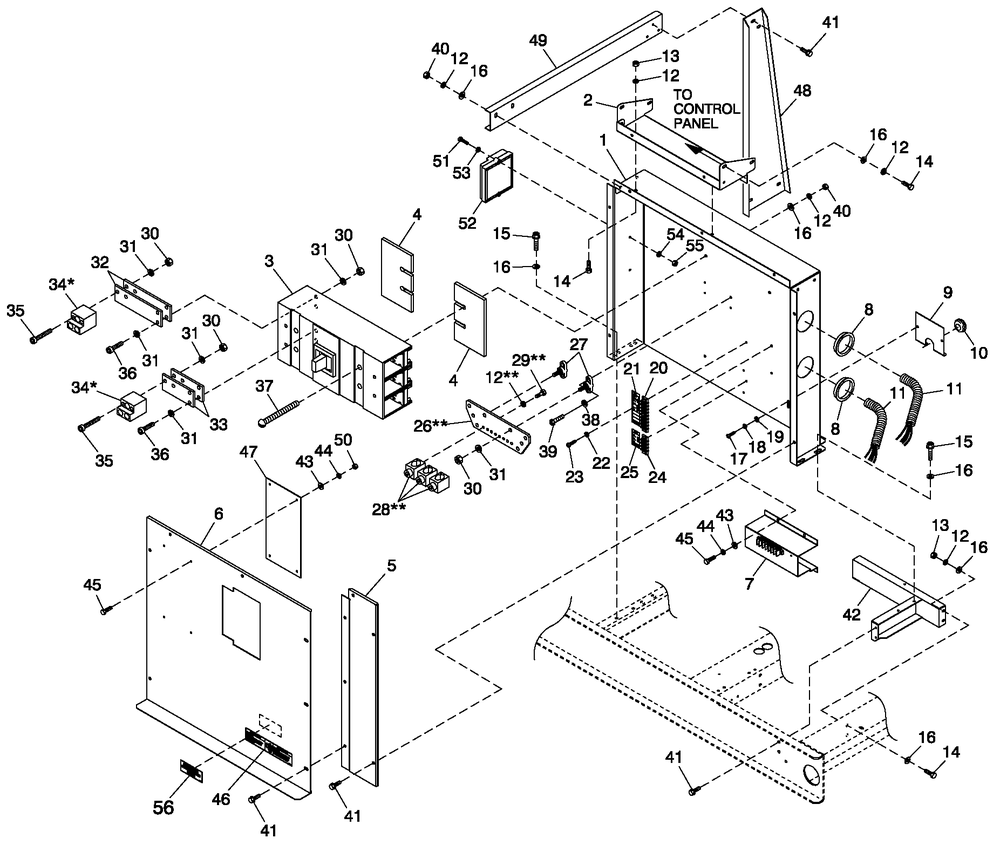 Control Panel C5h-100 Lmd 6.8l 150kw A Volt . Cpl Diagram and Parts List for ST15068ANAN (5066437)(2008) Generac Generator
