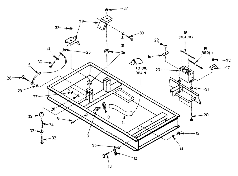 Mounting Base Diagram and Parts List for 9303-4  Generac Generator
