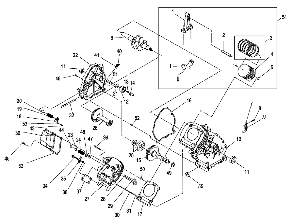 Ev Engine 410-P (0h3593) Diagram and Parts List for XP8000 (5849347 - 5850800)(2010) Generac Generator