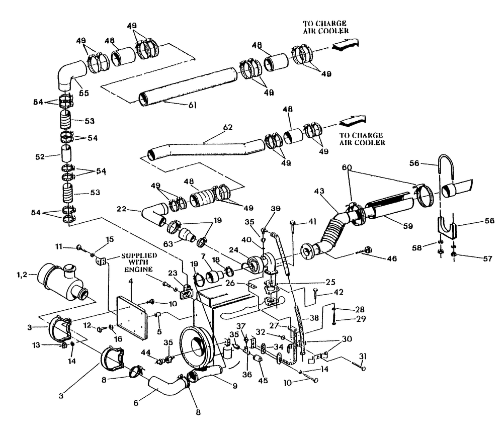 Turbocharger Diagram and Parts List for 9336-5  Generac Generator