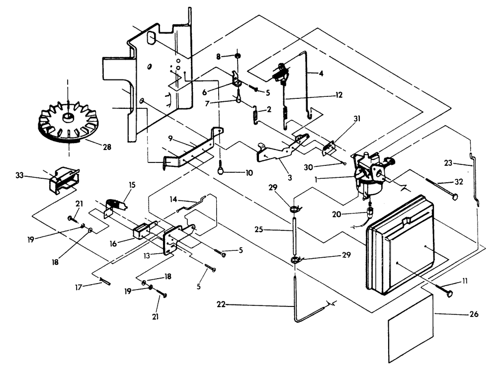 Carburetor Diagram and Parts List for 9592-2  Generac Generator