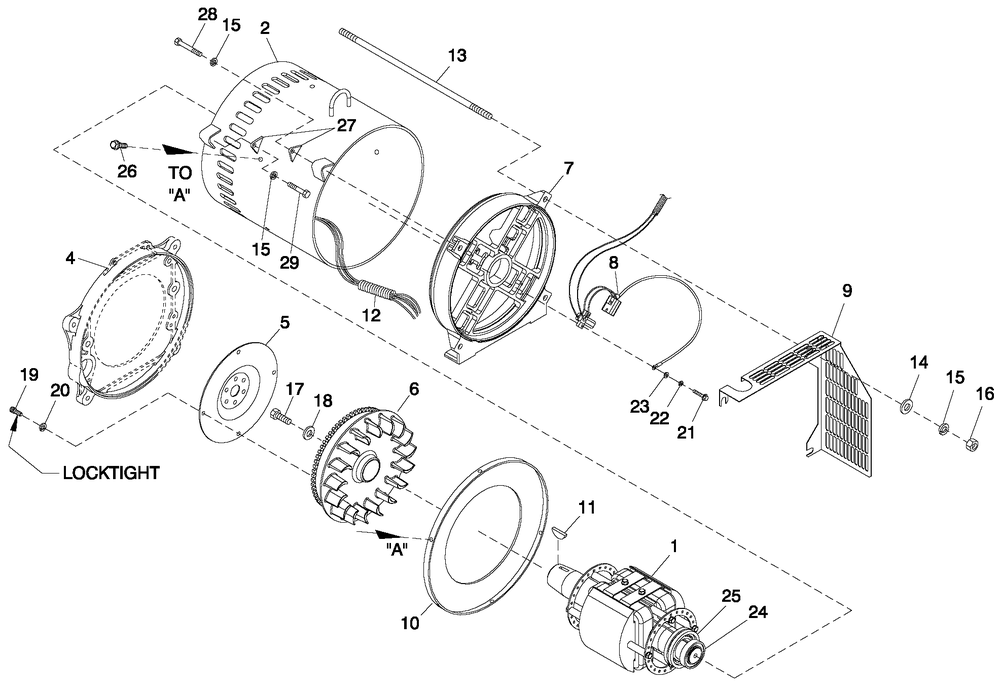 Cpl Alternator Direct Excitation Diagram and Parts List for ST06030AVSN (4800165 - 4933761)(2007) Generac Generator