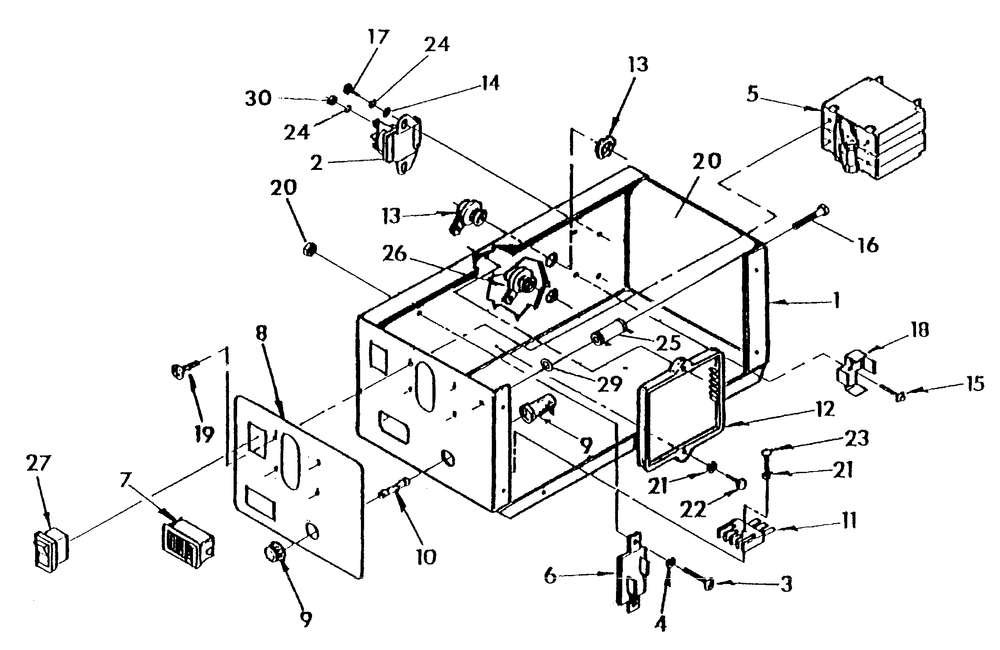 Control Panel Diagram and Parts List for 0863-2  Generac Generator