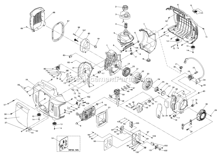 Inverter 1400 Parts Manual Hw Diagram and Parts List for 0060670 (6657031C - 6773937C)(2011) Generac Generator