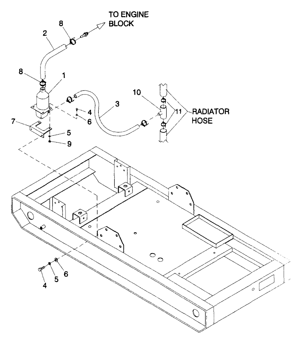 Block Heater Diagram and Parts List for 4066-0  Generac Generator