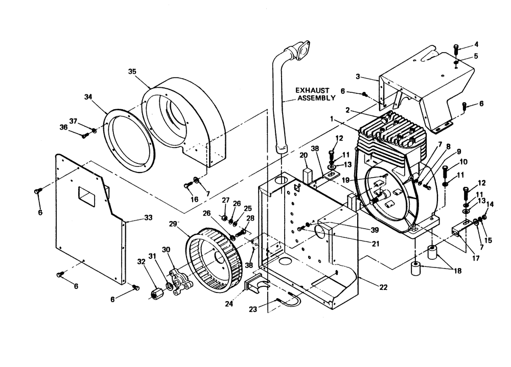 Sheet Metal Diagram and Parts List for 6894-2  Generac Generator