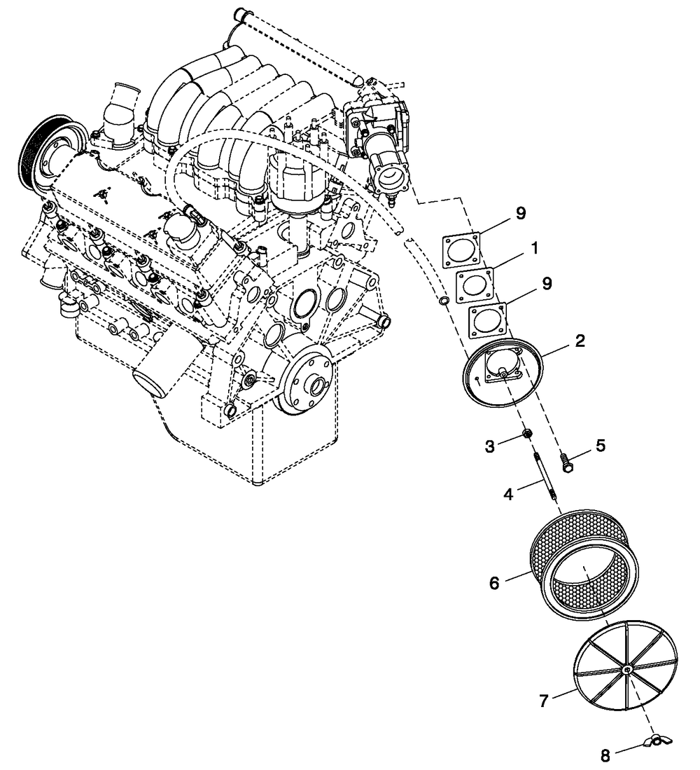 Air Cleaner 3.0l Ford C2 Diagram and Parts List for 0052200 (4250251 - 4278341)(2005) Generac Generator