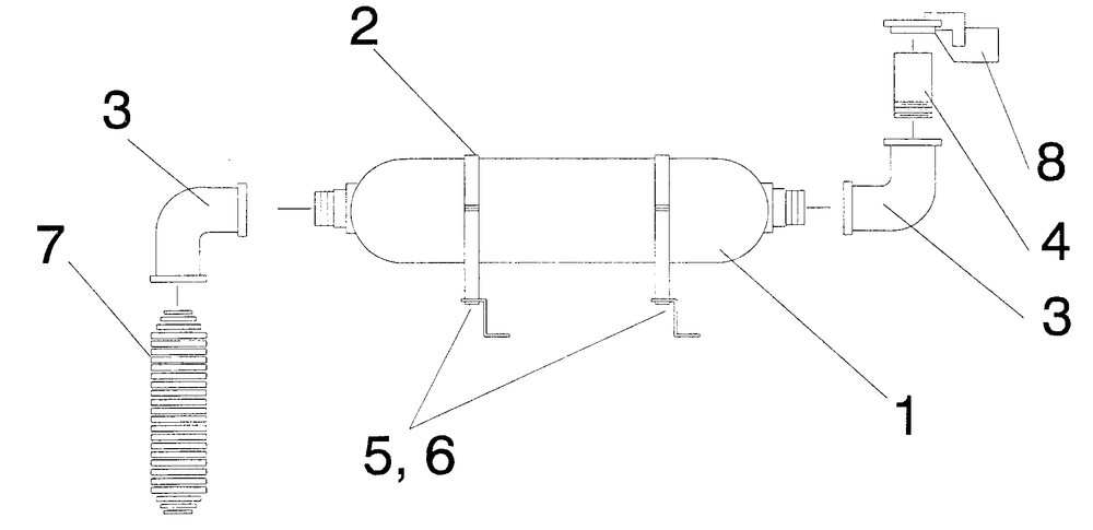 Ev Muffler Diagram and Parts List for 0009152 (2172973 - 3218293)(2014) Generac Generator