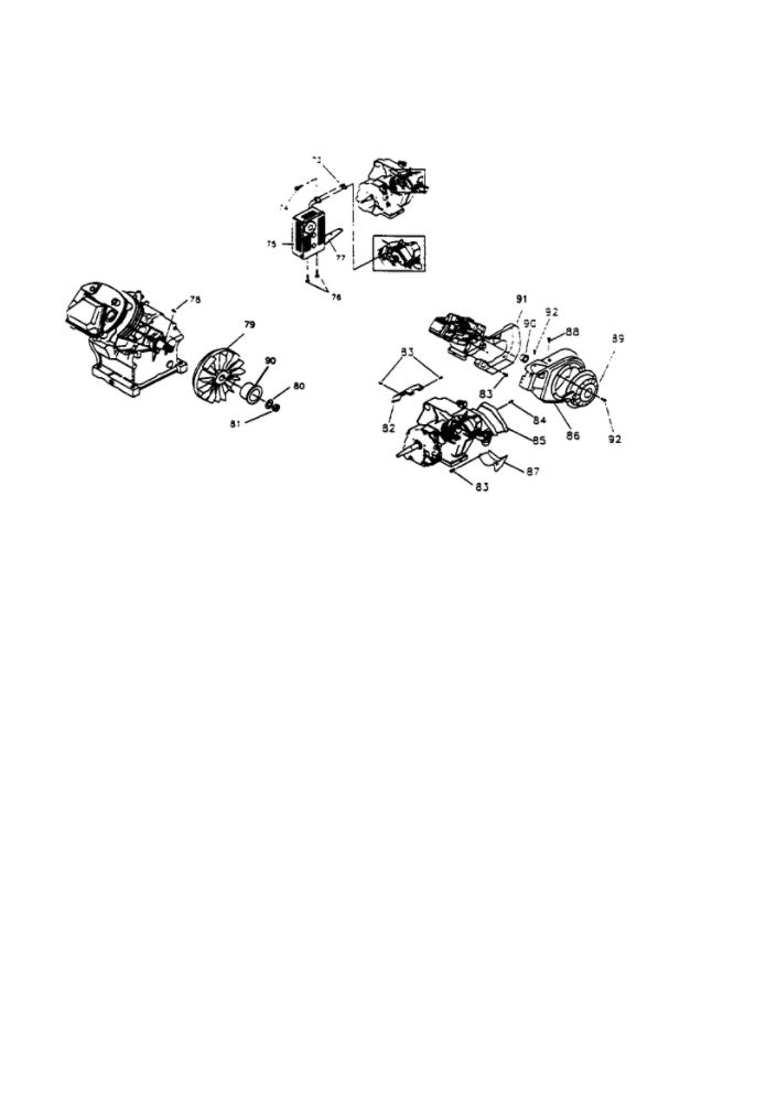 Engine Ii Diagram and Parts List for EHE00961-1  Generac Engine