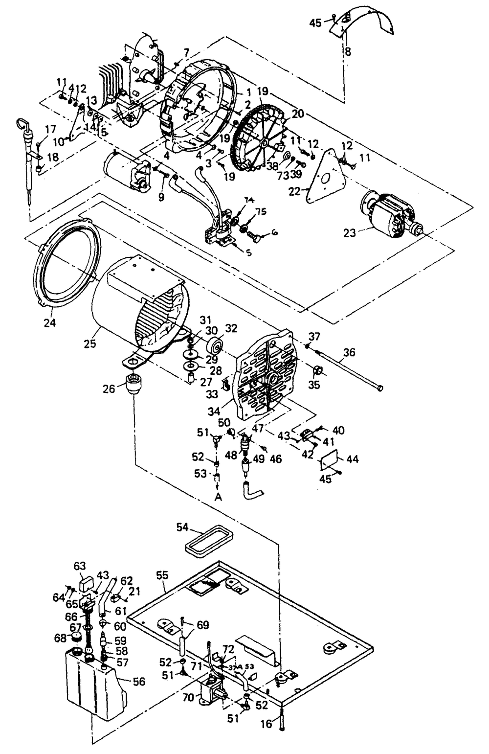 Ac Generator Diagram and Parts List for 8698-0  Generac Generator