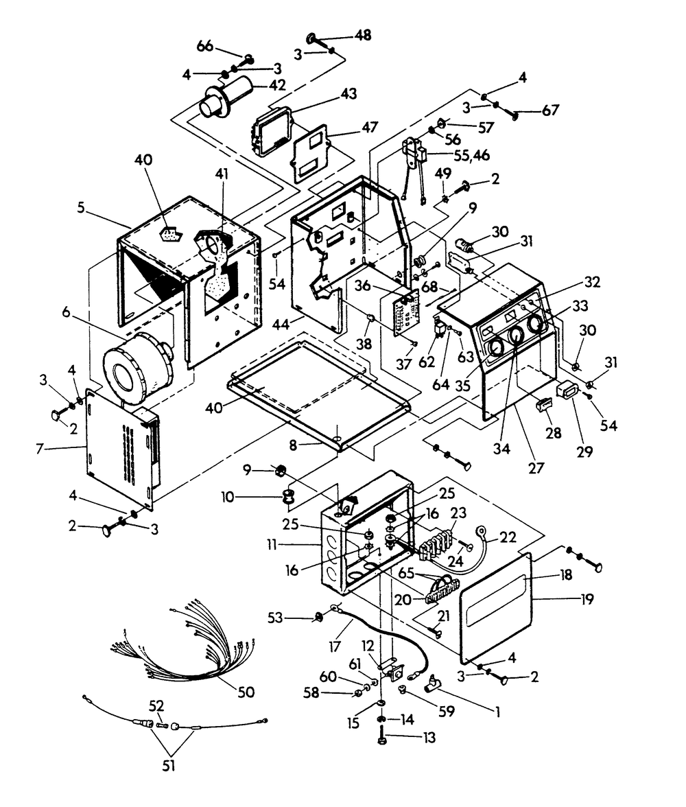 Control Panel And Control Box Diagram and Parts List for 8950-2  Generac Generator