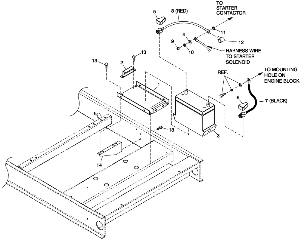 Battery 6.8l Cpl Diagram and Parts List for ET07068KNSN (6062090 - 6101378)(2010) Generac Generator
