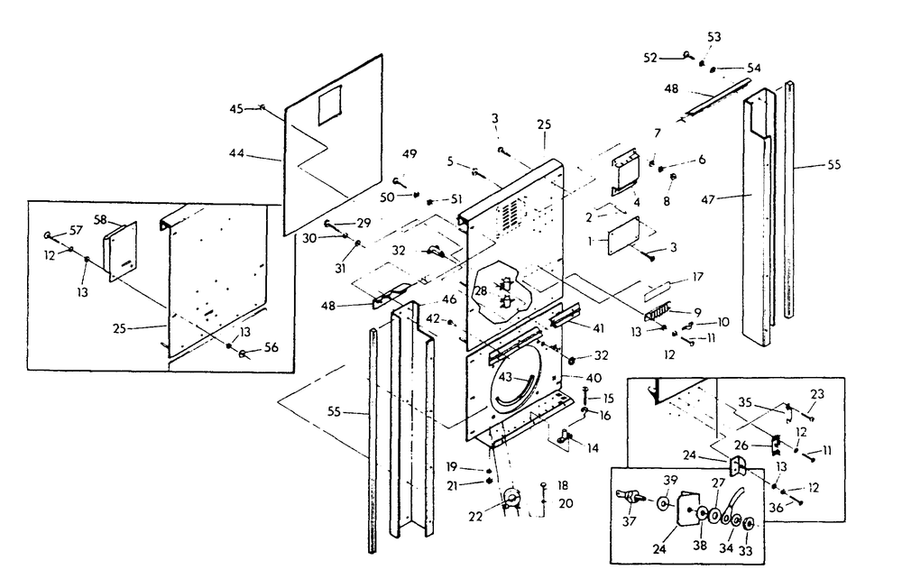 Control Panel (Back) Diagram and Parts List for 9690-0  Generac Generator